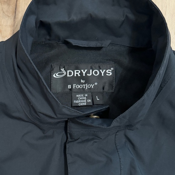 FootJoy DryJoys Convertible Golf Jacket Full Zip / Button Black Large Waterproof - Picture 5 of 11